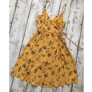 Faux Wrap Floral Summer Dress